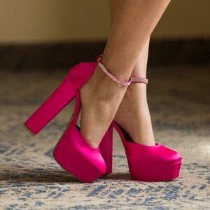 Elegant Pink Platform Heels